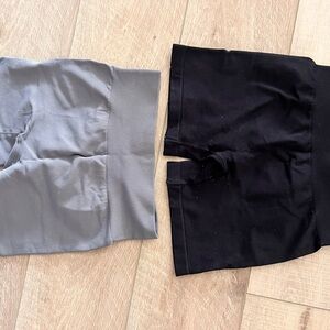 OQQ Stretch Bike Shorts - Black and Gray